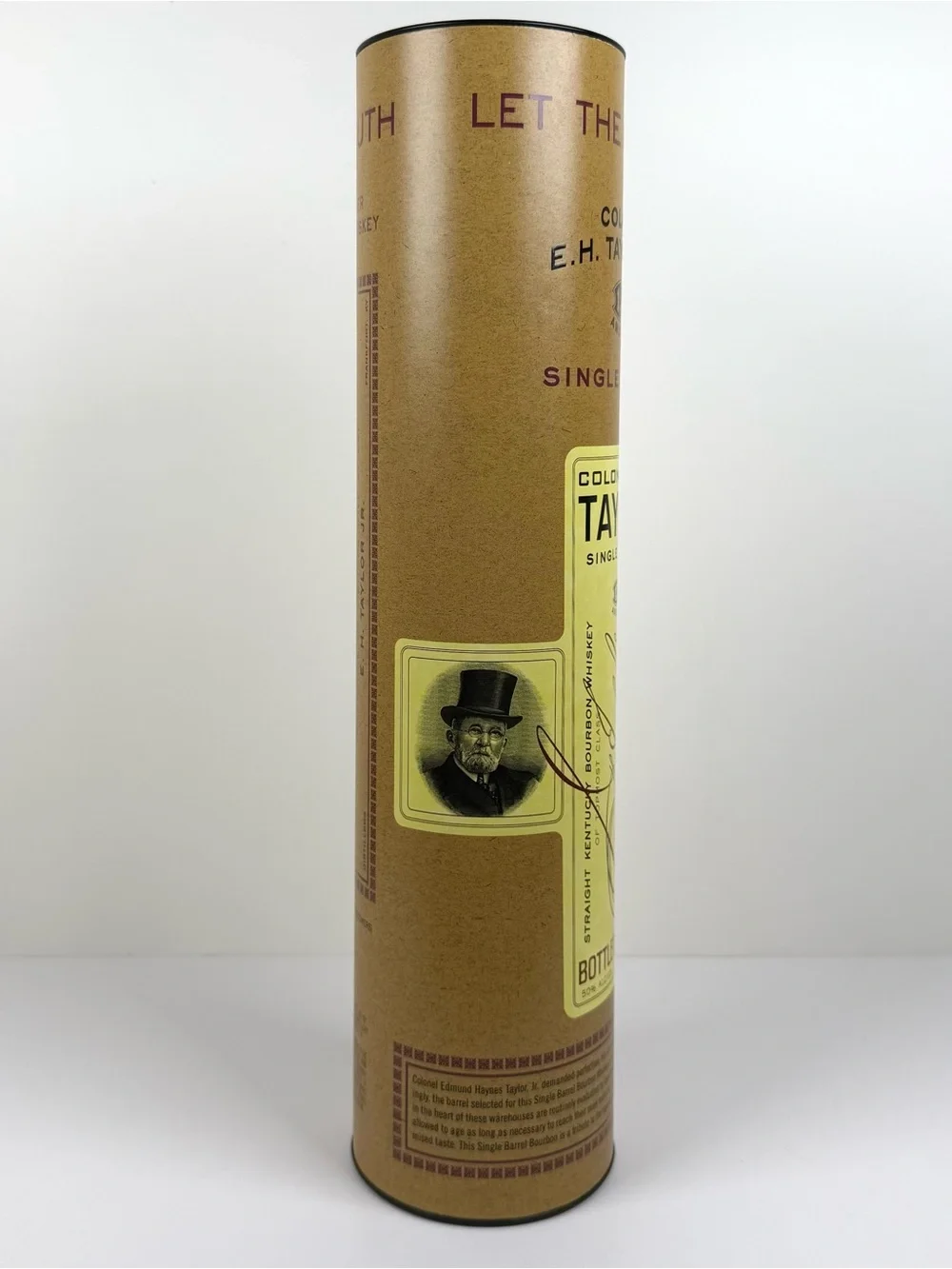 Colonel EH Taylor Single Barrel Bourbon Empty & Unrinsed 750 ml Bottle & Tube